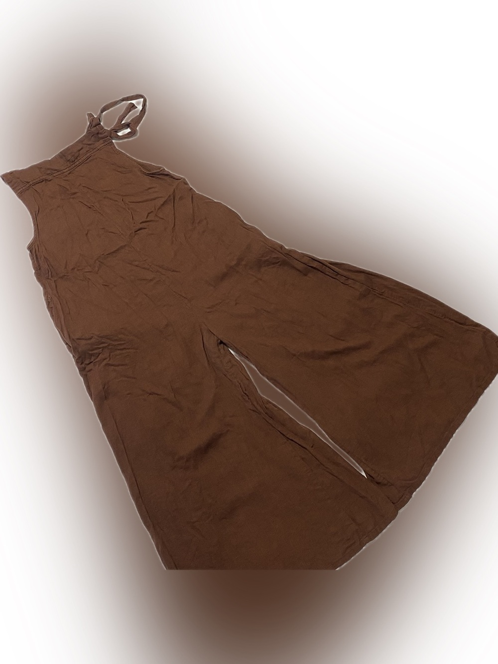 Haute Hippie linen blend Brown Wide-Leg Jumpsuit
